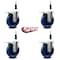 Service Caster 4'' Solid Poly Swivel 7/8'' Expanding Stem Caster Set Total Lock Brake, 4PK SCC-EXTTL20S414-SPUS-78-4 - alternate 4